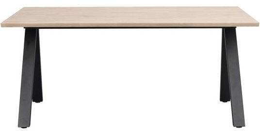 matbord 'carradale' 170x100cm - vitpigmenterad/v-ben