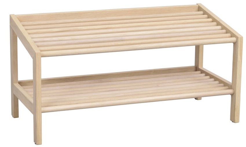 skohylla 'hillmond' - ljus ek