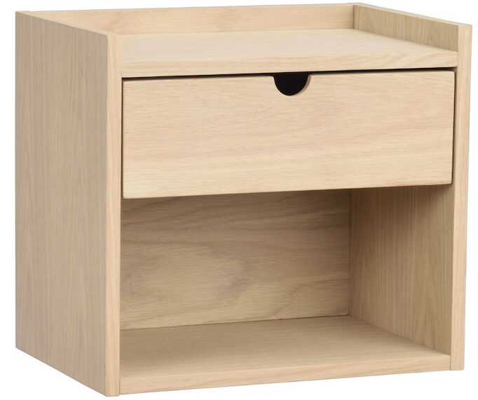 sängbord/vägghylla 'hillmond' - ljus ek