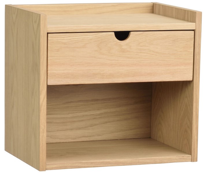 sängbord/vägghylla 'hillmond' - ek