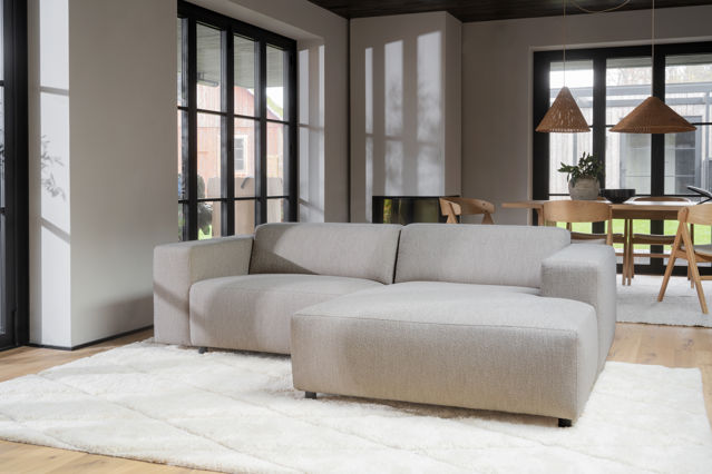 3-Sitssoffa 'Willard' Schäslong H - Ljusbeige