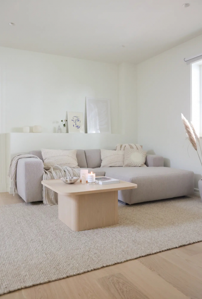 3-Sitssoffa 'Willard' Schäslong H - Ljusbeige