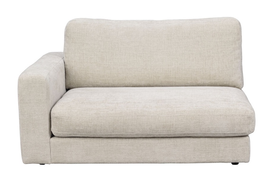 hörnfåtölj 'duncan' vänster - ljusgrå