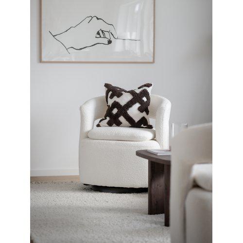 Kuddfodral 'Ines' 45x45- Brun
