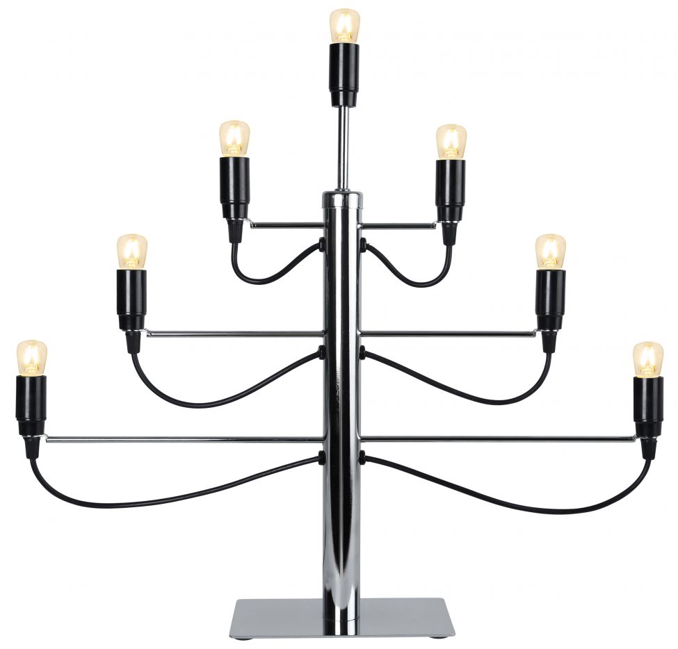 Adventsljusstake 'Milano' - Svart/Silver