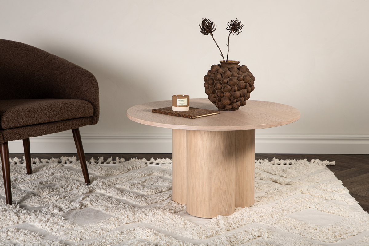 Soffbord 'Orsa' Runt 80cm - Natur