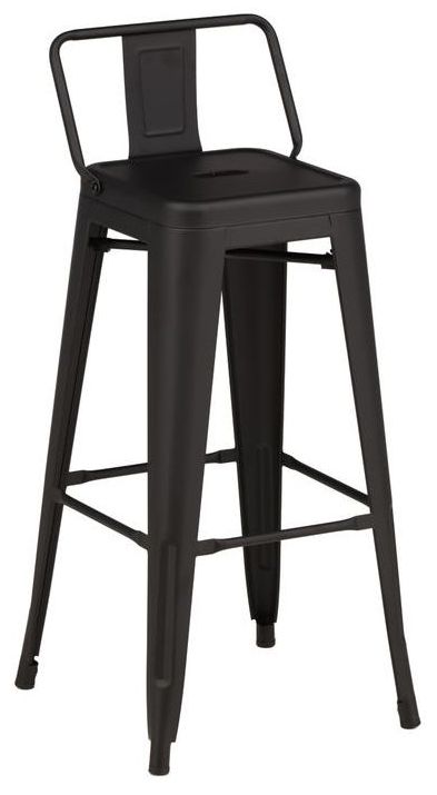 barstol 'barents' - svart med ryggstöd