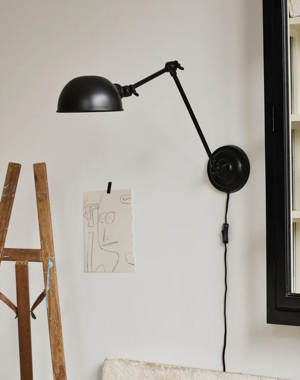 Vägglampa 'Aura' - Svart
