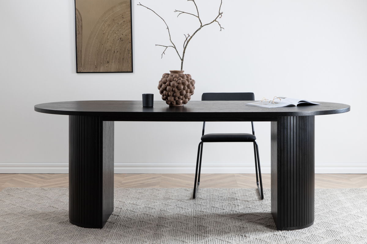 Matbord 'Barkaby' 90x200cm - Svart 