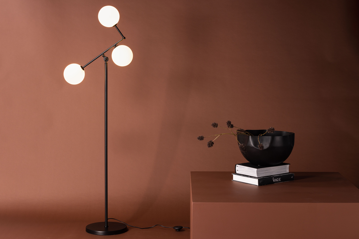 Golvlampa 'Kinnekulle' - Svart
