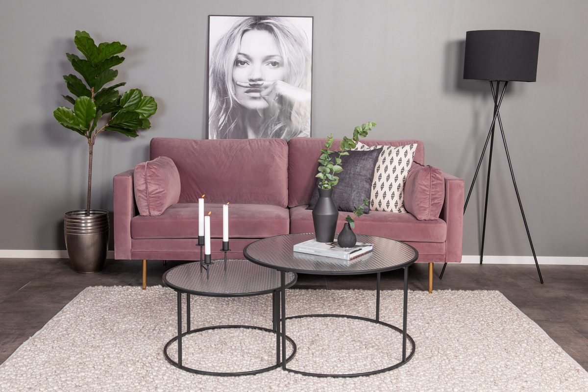 Soffa 'Bjelland' 3-sits - Rosa