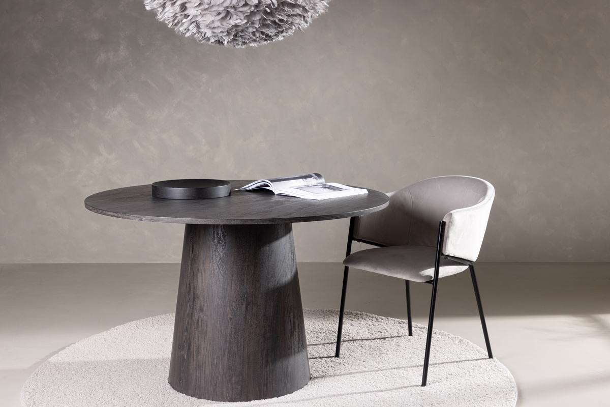 Matbord 'Lisa' Runt 120cm - Svart