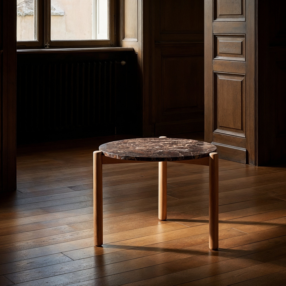 Soffbord 'Marble' S - Brun