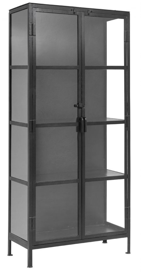 vitrinskåp 'phoenix' - järn/svart