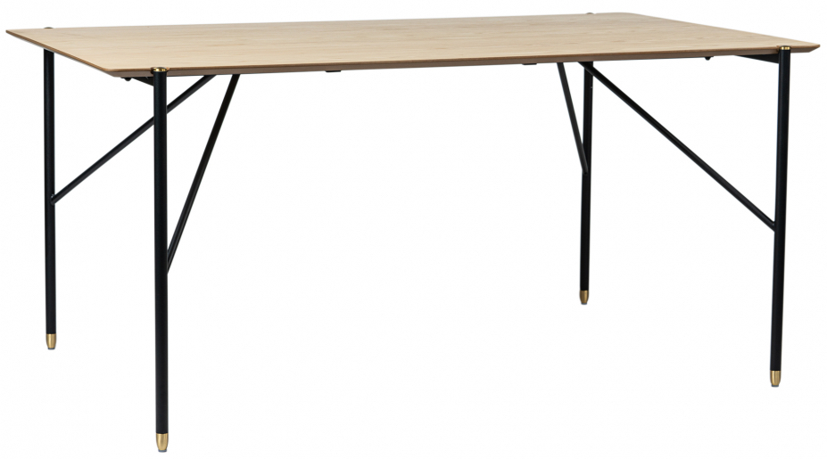 matbord 'hornstull' 160x90cm - ek/svart