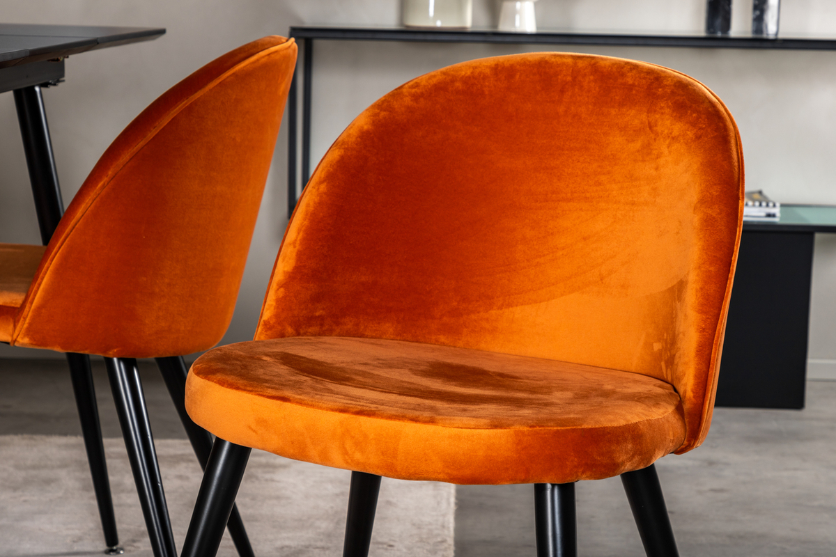 Stol 'Elverum' - Orange/Svart