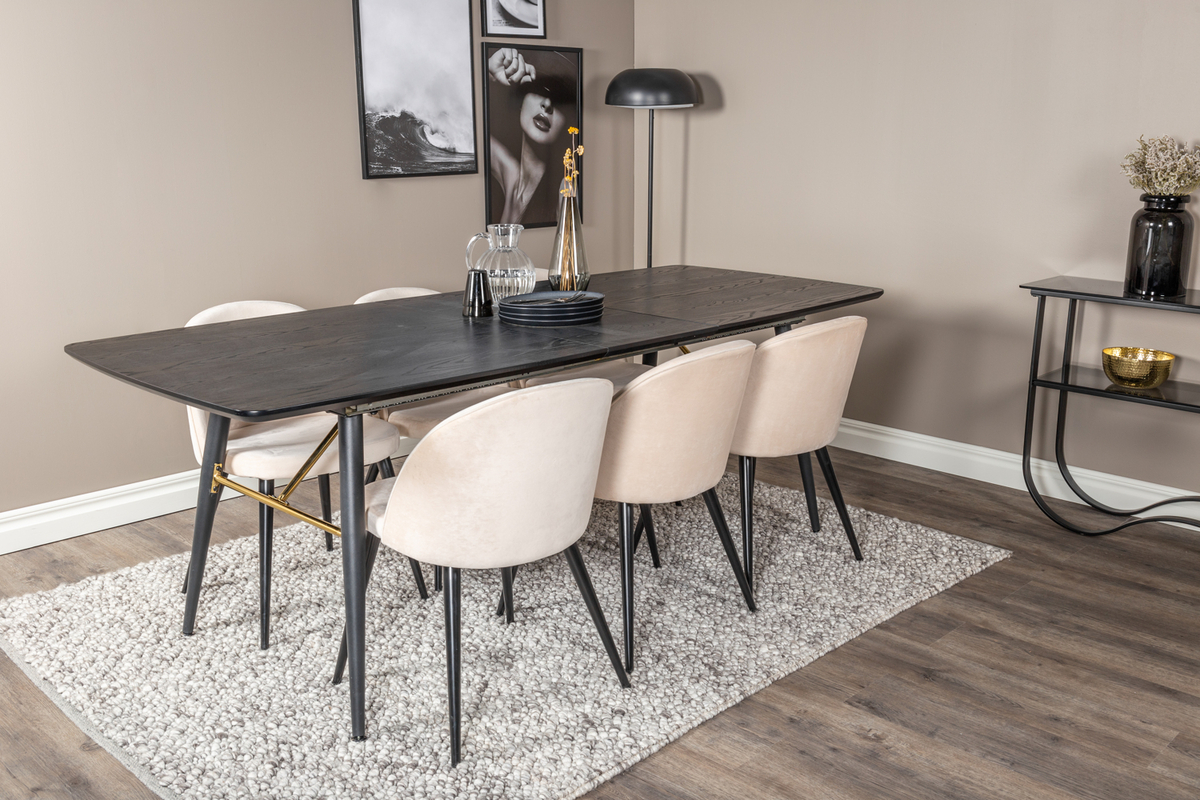 Stol 'Elverum' - Beige/Svart