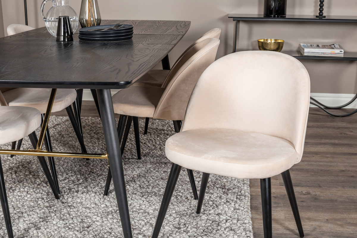 Stol 'Elverum' - Beige/Svart