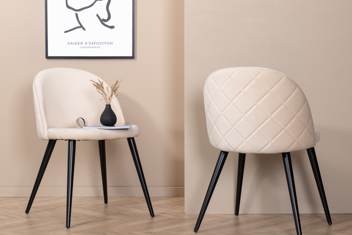 Stol 'Elverum' - Beige diamant