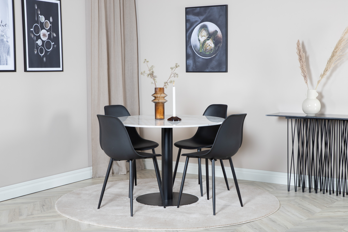 Matbord 'Ebba' Runt 106cm - Vit 