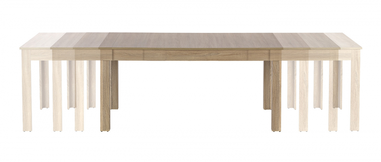 Matbord 'Seweryn' 160-300x90cm - Natur 