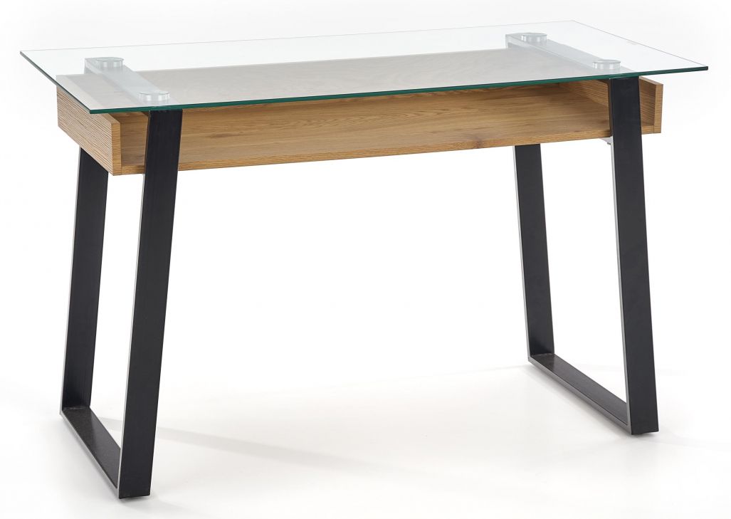 skrivbord 'dugga' - svart/natur