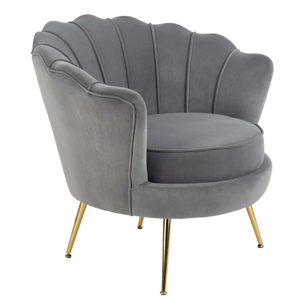 fåtölj 'snäcka' - grå