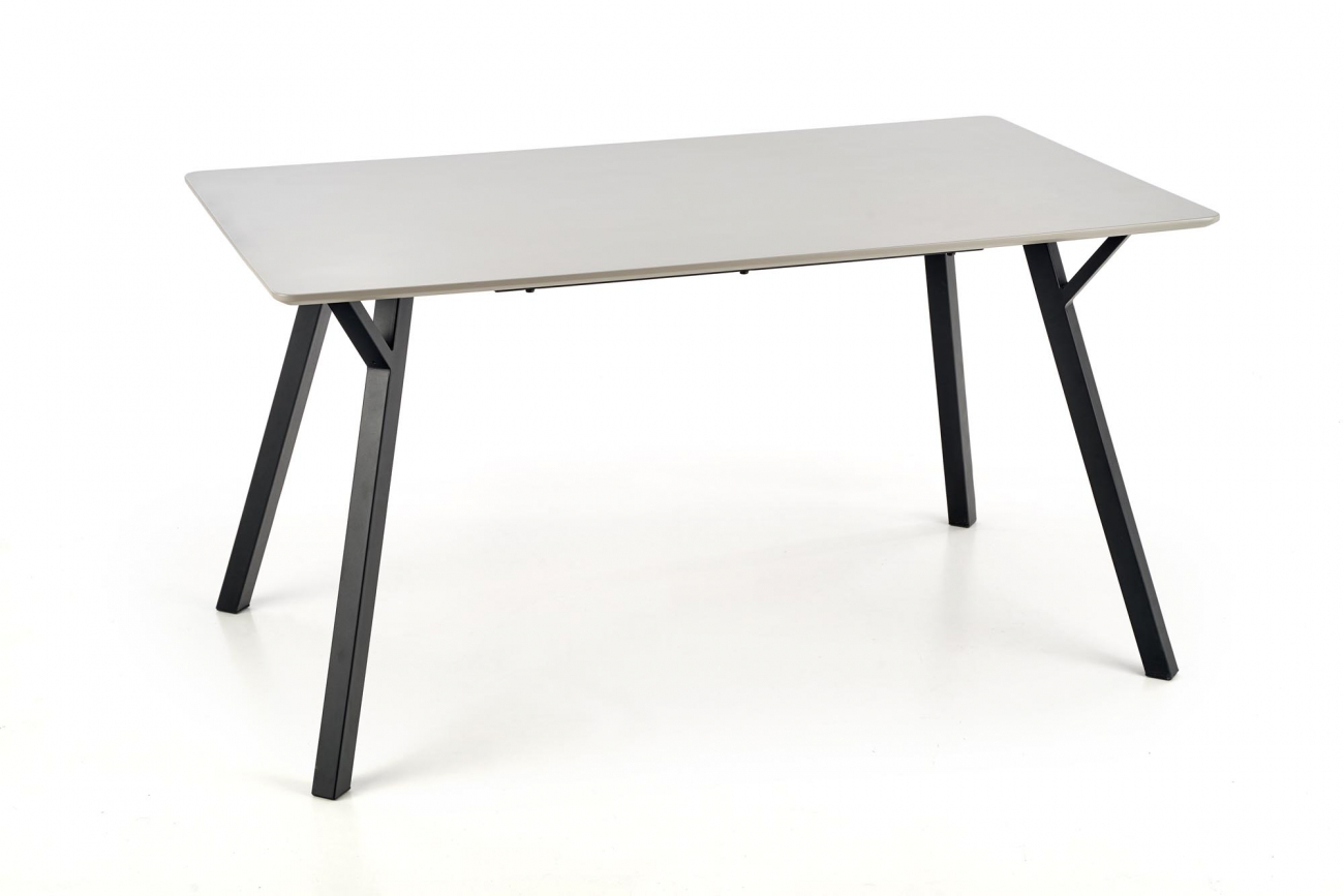 Matbord 'Barlog' 140x80cm - Grå/Svart 