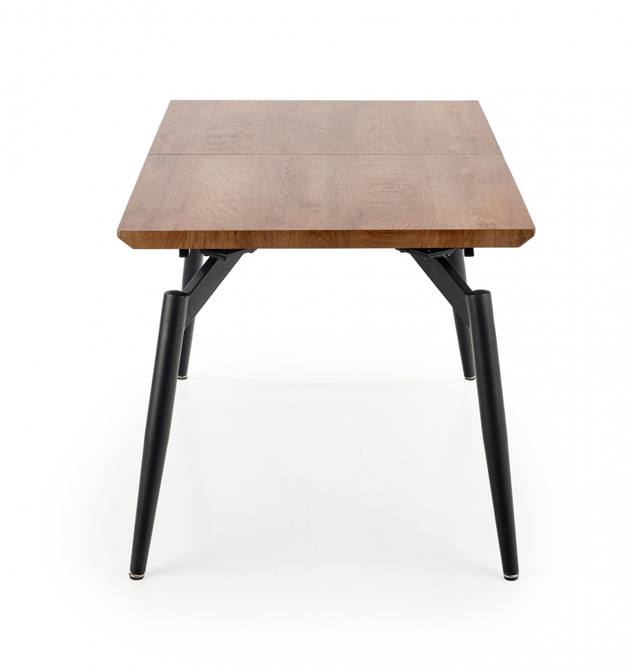 Matbord 'Cambell' 140-180x80cm - Ek/Svart