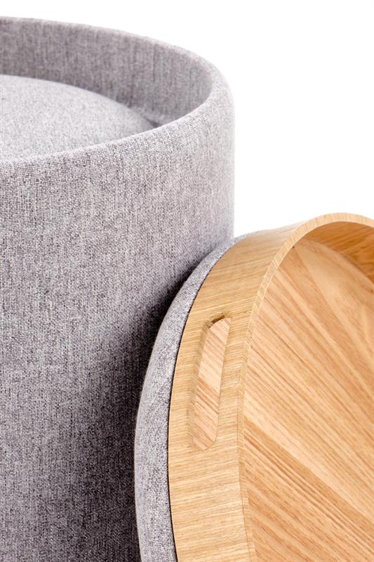 Sittpuff/Sidobord 'Aviko' 2/Set - Grå