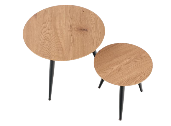 Soffbord 'Forsby' 2-set - Ek/Svart