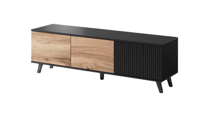 tv-bänk 'othem' small - svart/ek