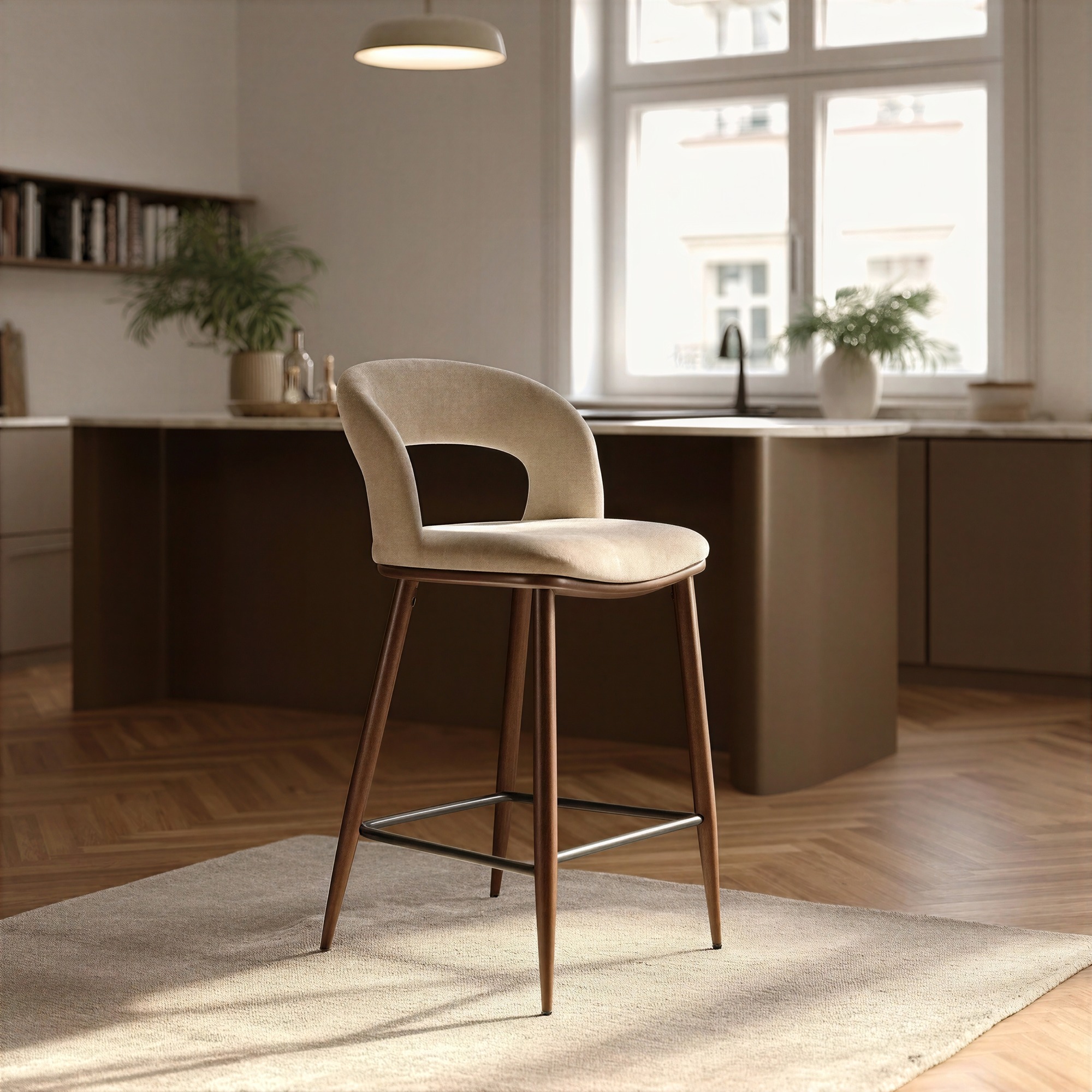 Barstol 'Vestby' - Beige/brun
