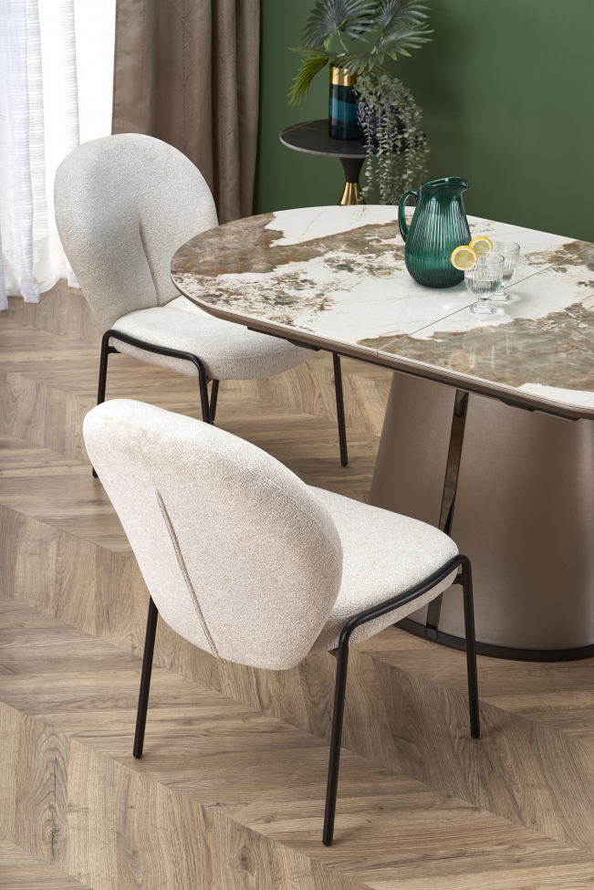 Matbord 'Robinson' 160-200cm - Beige