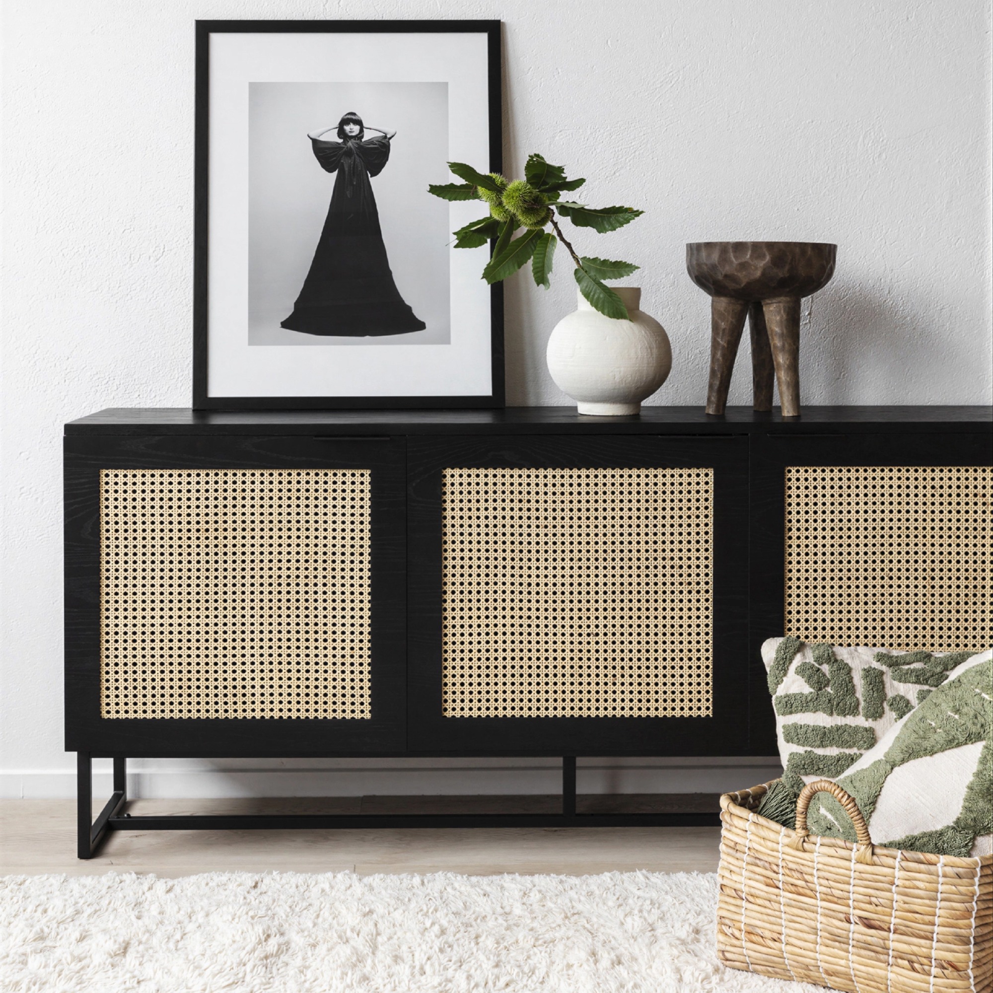 Sideboard 'Sailor' - Svart/Natur