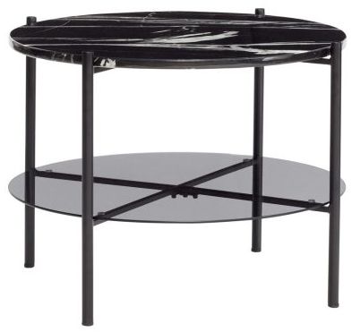 sidobord 'smoked' - marmor