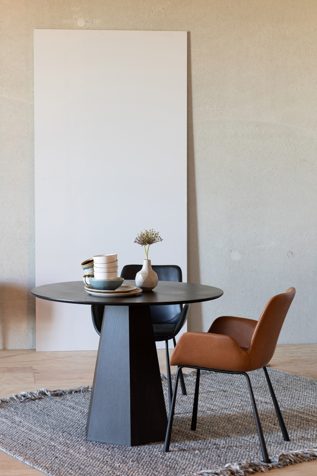 Matbord 'Pilar' Runt 100cm - Svart