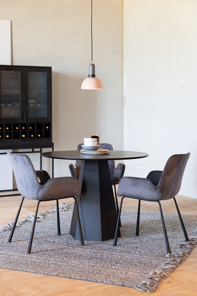 Matbord 'Pilar' Runt 100cm - Svart