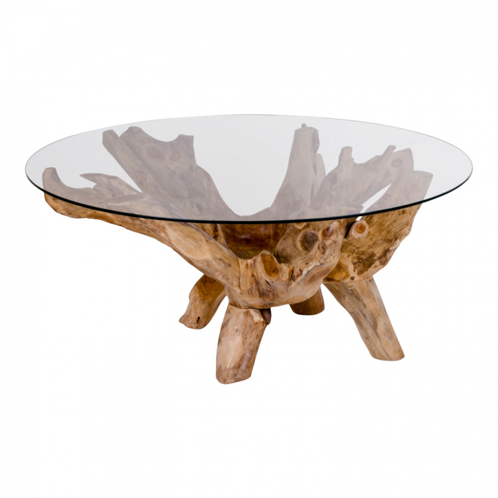 Soffbord 'Amazonas' - Natur/Glas