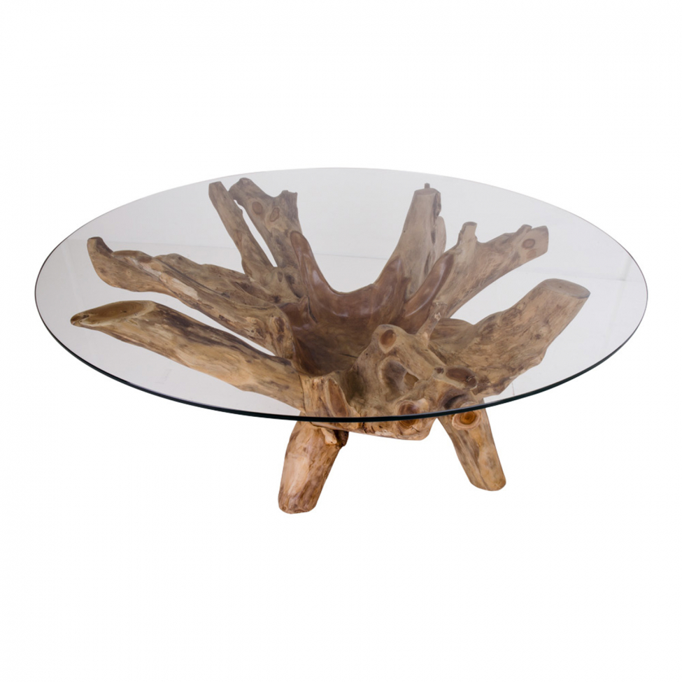 Soffbord 'Amazonas' - Natur/Glas