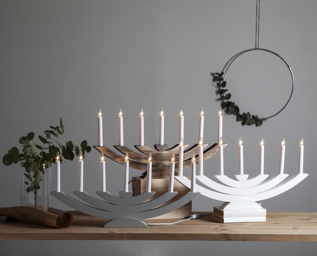 Adventsljusstake 'Navida' - Vit