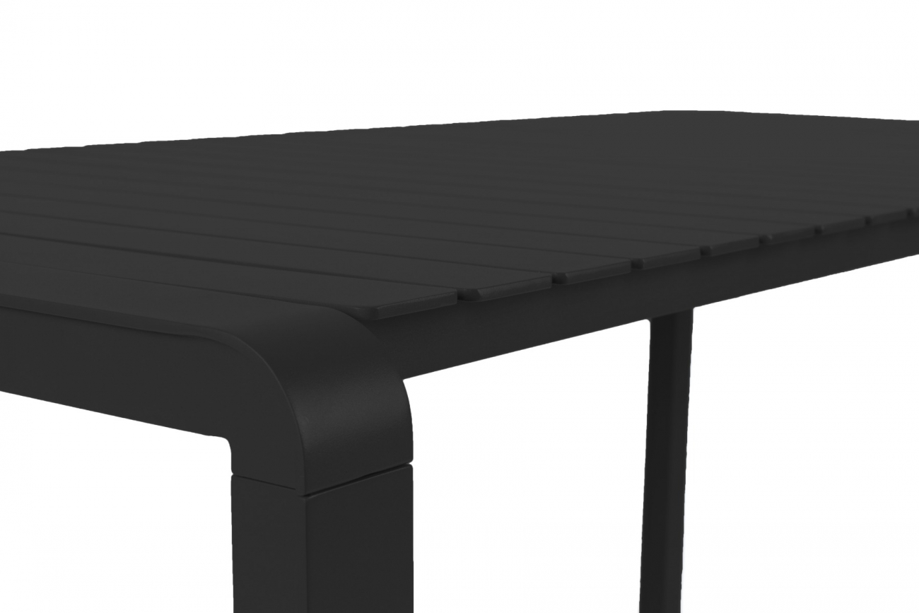 Trädgårdsbord 'Vondel' 214x97cm - Svart