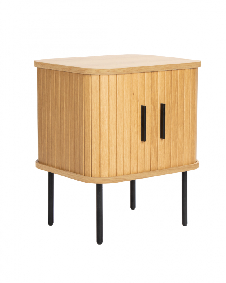 Sängbord 'Holmvik' - Natur/Svart