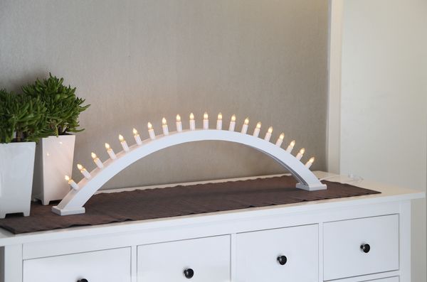 Ljusstake 'Kulle' - Vit