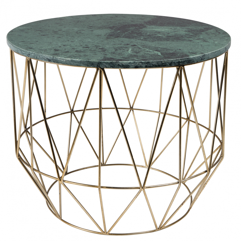 sidobord 'boss' - grön/mässing