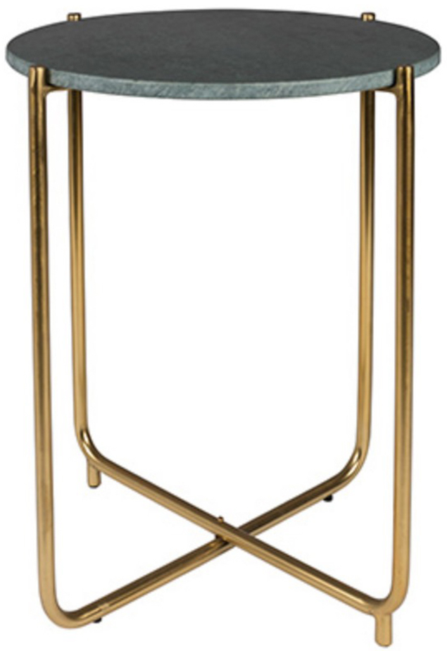 sidobord 'timpa' - grön marmor/mässing