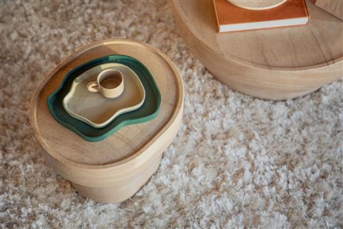 Sidobord 'Noble' Oval - Beige