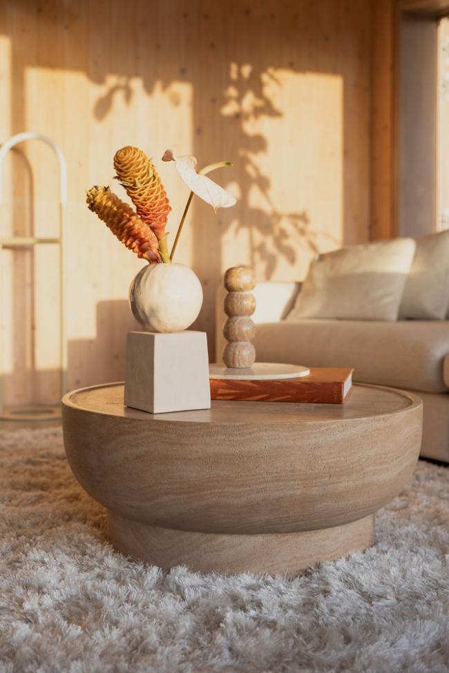Soffbord 'Noble' Rund - Beige