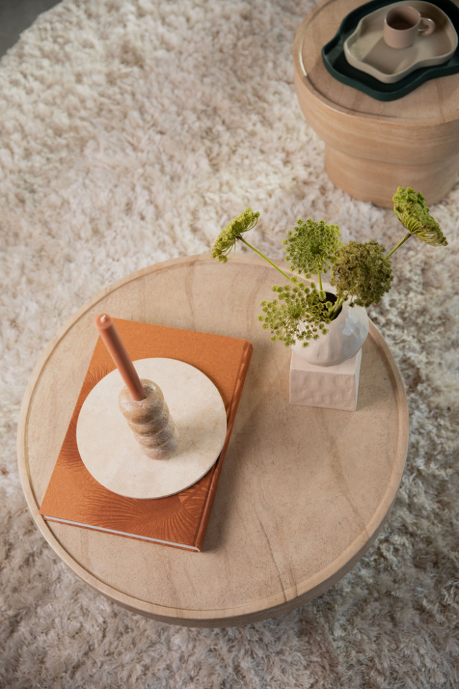 Soffbord 'Noble' Rund - Beige