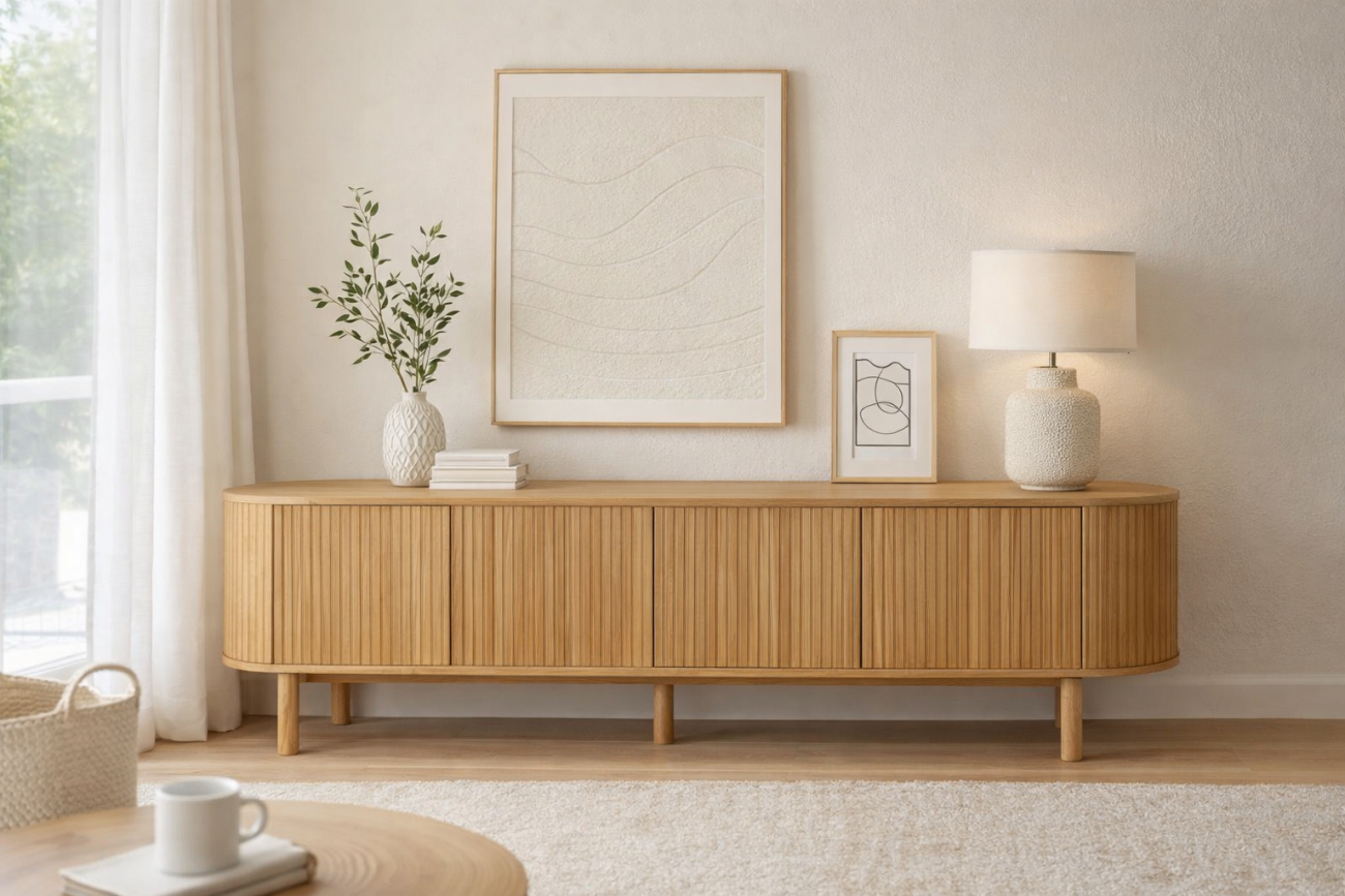 Tv-bänk 'Myshult' L - Natur